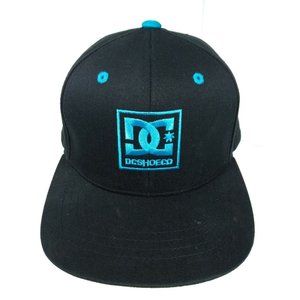 DC Shoe Co Embroidered Blue Black Snapback Hat/Cap Size Small